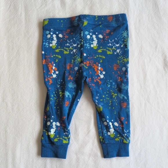 george blue splatter cotton pajamas matching set 6-12 months baby unisex - Picture 7 of 7